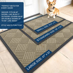 OLANLY Front Door Mat Outside Entrance 33x21, Waterproof Heavy-Duty Doormat