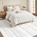 Nakagishi Boho 9x12 Area Rug Living Room Rugs Machine Washable Gray
