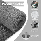 6x9 Fluffy Area Rug for Living Room,Shag Area Rugs for Bedroom,Deep Grey Soft Fuzzy Rug Non-Shedding Indoor Plush Carpet for Kids Bedroom Nursery Dorm Home Decor