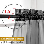 Aiyufeng Long Sheer Black Curtains for Living Room 108 inch Length 2 Panels Set, Semitransparent Balance Privacy & Light Vertical Farmhouse Sheer Drapes for Bedroom, W40 x L108