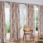 jinchan Floral Linen Blackout Curtains for Bedroom 63 Inches Long
