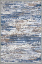 KOZYFLY Small Area Rug 2x3 Rug Entryway Rugs Modern Abstract Indoor Non-Slip Machine Washable Rug, Dining Room Rug with Soft Low Pile for Living Room Bath Office Small Carpet Floor Mats Blue Rust