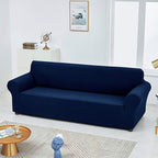 Joccun Stretch Loveseat Couch Cover Slipcover, 1-Piece Sofa Cover for 2 Cushion Couch Spandex Jacquard Washable Furniture Protector Cover for Living Room,Kids,Pets（Loveseat,Navy）