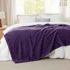 Bedsure Soft Queen Size Blanket for Bed Purple 90"x90"