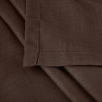 BGment Brown Linen Curtains 45 Inch Length for Window, Short Semi Sheer Drapes Light Filtering for Bedroom Kitchen Bathroom Decor Lightweight Rod Pocket, 2 Panels Set, Each 42 Inch Wide