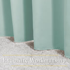 NICETOWN Insulated Curtains Blackout Draperies - Window Treatment Seafoam Green Blackout Eyelet Top Curtains/Panels for Bedroom/Living Room Window, 95 inches Long, 2 Panel Set