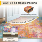 RELEANY Washable 6'x9' Abstract Area Rug for Living Room Starlight
