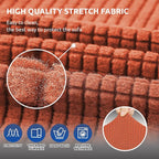 KEKUOU Stretch Loveseat Sofa Cover Slipcover,Couch Covers for 2 Cushion Couch Sofa (55"-78") Furniture Protector Sofa with Elastic Bottom for Kid,Dog. Jacquard Small Checked (Medium,Pureed Pumpkin)
