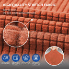KEKUOU Stretch Couch Covers for Sofa, 3 Cushion Slipcover,Pureed Pumpkin