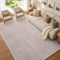 6x9 Large Oatmeal/White Area Rug Non-Slip Washable for Living Room Bedroom