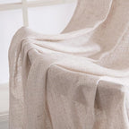 MIULEE Natural White Linen Curtains 52x102 Inch Length 2 Panels for Bedroom