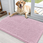 OLANLY Dog Door Mat for Muddy Paws 35x24, Super Absorbent Chenille Mud Mat