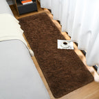 Goideal Fluffy Runner Rug for Bedroom Living Room, 2x6 Brown Bedside Rugs, Faux Fur Shag Modern Carpet Ultra Soft Girls Boys Room Home Decor, Solid