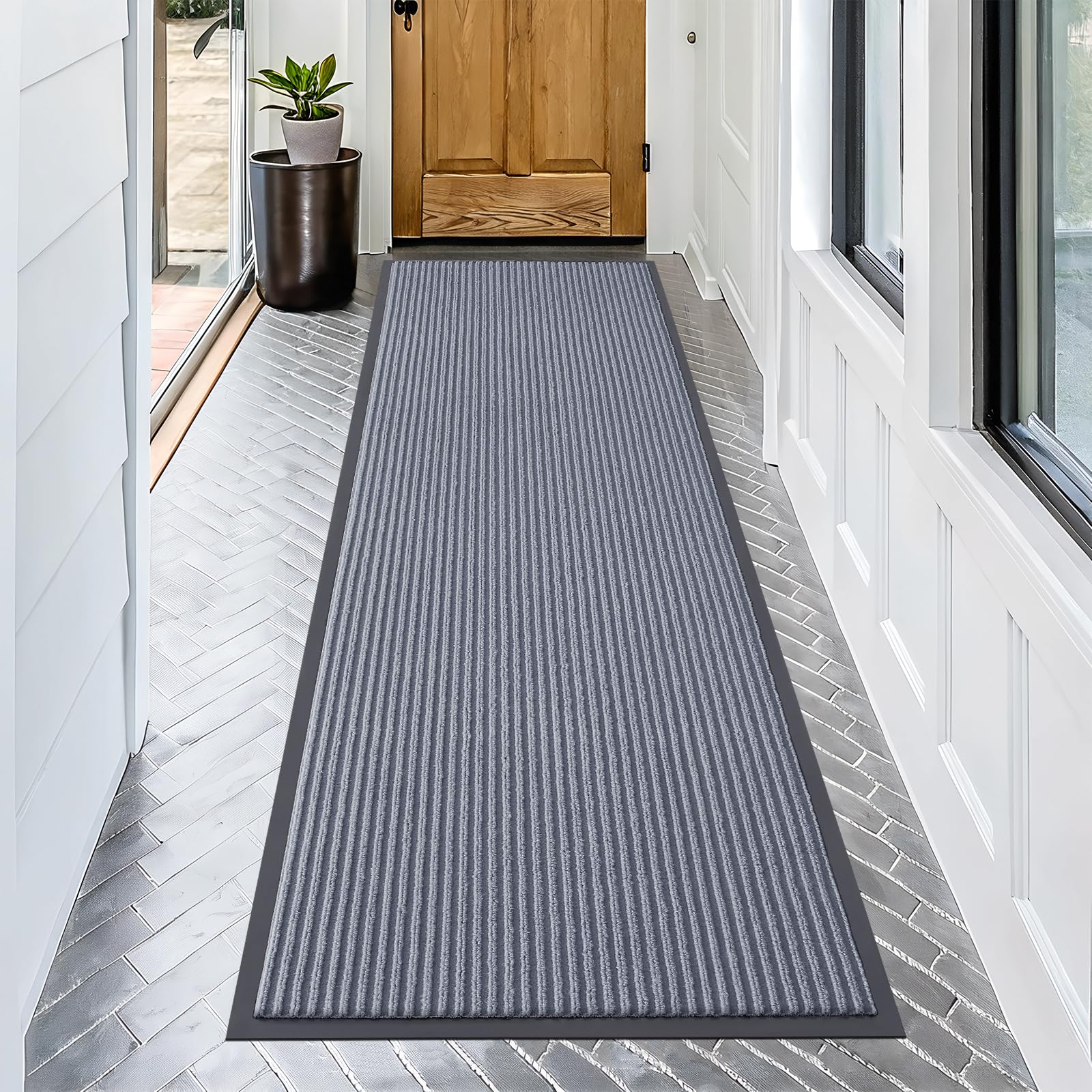 OLANLY Front Door Mat 71x23, Waterproof Heavy-Duty Indoor Outdoor Doormat