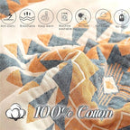 MSGKV Spring Blankets Cotton Throw Blanket 60''x 80'' Muslin Blanket for Couch Bed Chair, Soft Bed Cotton Quilted Boho Quilts Blankets Gifts for Women