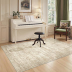 Restydon 3x5 Rug for Entryway,Washable Area Rug,Beige
