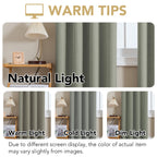 H.VERSAILTEX Linen Curtains 100% Blackout Curtains for Bedroom 102 inch Long Full Light Blocking Nature Linen Blended Window Curtains for Living Room Nickel Grommet (2 Panels, Heathered Dried Sage)