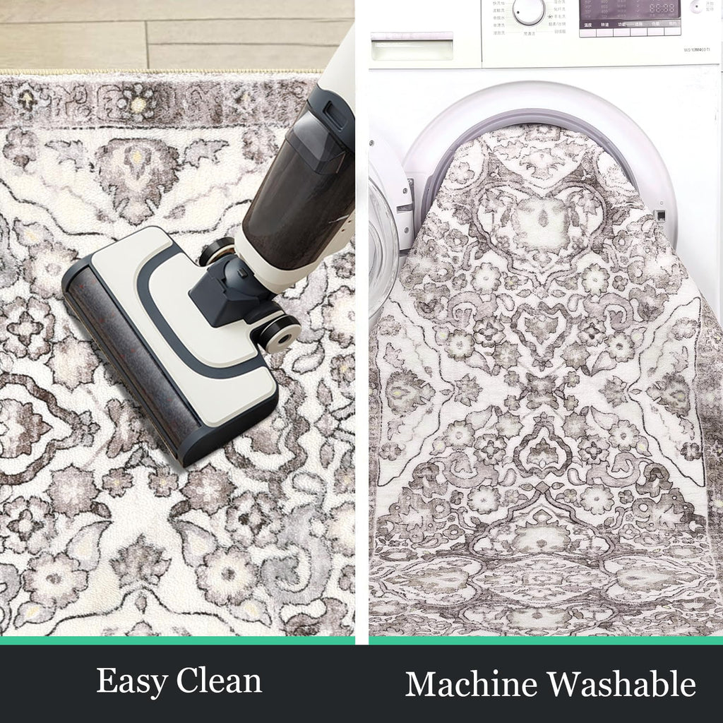 HEBE Hallway Runner Rug 2'x6', Washable Non Slip Kitchen Rug Runner