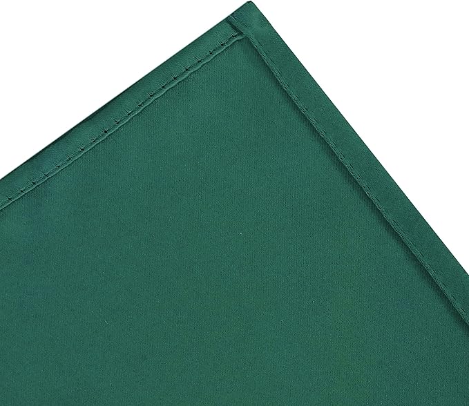 LEMOMO Dark Green Blackout Curtains 66 x 63 Inch Length/Set of 2 Curtain Panels/Thermal Insulated Room Darkening Blackout Curtains for Bedroom