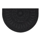 Mohawk Home Entryway Door Mat 2' X 3' All Weather Outdoor Non Slip Recycled Rubber Doormat, Rope Impressions Black