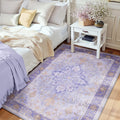 RELEANY Washable Area Rug, 3'x5', Purple