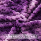 Exclusivo Mezcla Large 3D Fleece Throw Blanket for Couch, Tie-dye Purple