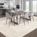 Area Rugs 10x14 Living Room: Washable Rug Modern Abstract Neutral Soft Non-Slip Low-Pile Indoor Large Carpet for Bedroom Dining Room Playroom Home Office (Beige, 10'x14')