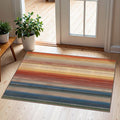 Othilic Front Door Mat Indoor Outside Entrance 2x3 Modern Ombre Rainbow Rug
