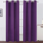 LEMOMO Purple Thermal Blackout Curtains/38 x 84 Inch/Set of 2 Panels Room Darkening Curtains for Bedroom