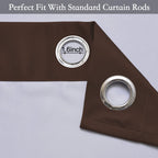 SimpleHome Brown to Grey White Ombre Room Darkening Curtains 84 Inch