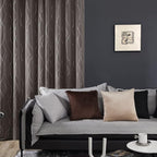 Deconovo Blackout Curtains, Thermal Insulated Soundproof Grommet Drapes, Wave Line Dots Foil Print, 52 x 84 Inch Long, 2 Panels, Machine‑Washable Window Curtains for Bedroom Living Room Nursery, Taupe