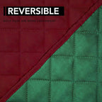 Easy-Going Oversized Recliner Chair Slipcover Reversible Sofa Cover Water Resistant Couch Cover Furniture Protector with Elastic Straps for Pets Dog Cat (Oversized Recliner, Green/Christmas Red)