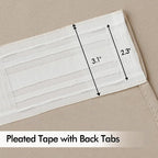 MIULEE Taupe Back Tab Blackout Curtains 52x72 Inches Long 2 Panels Set