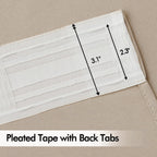 MIULEE Taupe Back Tab Blackout Curtains 52x96 Inch Long 2 Panels Set