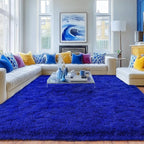 Rugs for Living Room 5x7, Soft Shaggy Modern Shag Area Rug for Bedroom, Upgrade Non-Slip Plush Fluffy Carpet for Kids Boys Girls Room Home Decor Aesthetic, Royal Blue