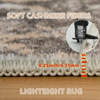 5x7 Area Rugs for Living Room Washable Bedroom Dining Room Brown Beige