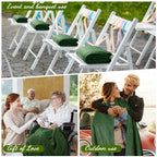 Buryeah 6 Pcs Flannel Throw Blanket Bulk 50 x 60 in Sleepover Blanket Outdoor Wedding Throw Lightweight, Oeko-tex Standard 100 Certified for Sofa Homeless Gifts (Dark Green)