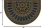 Mohawk Home Swirl Style Casual Ornamental Denim Blue 2' X 3' All Weather Outdoor Door Mat Perfect for Porch, Garage