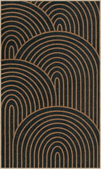 Lahome Enfys Modern Rainbow Easy Jute Patio Rug, 3x5 Washable Rugs for Entryway Farmhouse Carpet, Non Slip Indoor Door Mat Contemporary Throw Carpet for Laundry Guestroom Room Porch Decor