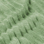 BEDELITE Fleece Throw Blanket for Couch – 3D Ribbed Jacquard Soft and Warm Decorative Fuzzy Blanket – Cozy, Fluffy, Plush Lightweight Sage Green Throw Blankets for Bed, Sofa, 50x60 inches