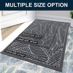 Colorxy Waterproof Front Doormat, Sturdy Natural Rubber Door Mat, 59x20