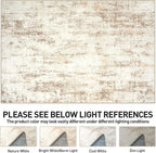 9x12 Area Rugs for Living Room: Washable Abstract Beige Grey Badroom Carpet