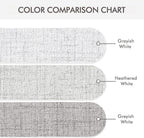 MIULEE 100% Blackout Linen Curtains for Bedroom 52x108 Inches Grayish White