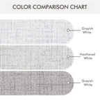 MIULEE 100% Blackout Linen Curtains for Bedroom 52x54 Inch Heathered White
