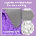Ultra Soft Runner Rugs for Bedroom Hallways with Upgraded Non-Slip Rubber Backing & Thick Memory Sponge, 2x8 Feet Fluffy Shag Throw Area Rug for Bedside Dorm Light Purple