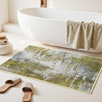 Entrance Rugs Indoor 2x3 Green Entry Rug Washable Abstract Small Area Rug Non-Slip Low Pile Throw Rugs for Entryway, Kitchen Floor, Front Door Indoor Door Mat, Bedroom Bedside