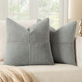 MIULEE Silver Grey Decorative Throw Pillow Covers for Couch 20x20 Inch