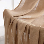 MIULEE Light Brown Linen Curtains 52x54 Inch Length 2 Panels for Bedroom