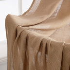 MIULEE Brown Linen Curtains 37x72 Inch Length 2 Panels