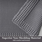 RESARE Waffle Bath Mat 18"x30" Dark Grey24